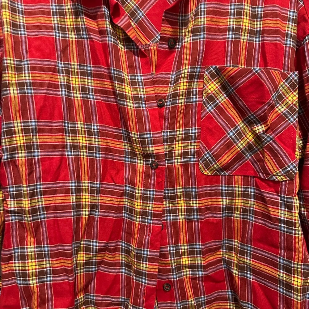 Staccato Yellow and Red Button Down Shirt - Picture 2 of 3